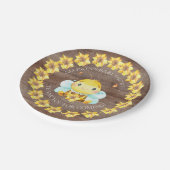Baby shower 7-inch Bord met zoete honingbijen (Gekanteld)
