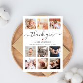 Baby shower 9 fotocollage dank u chic script