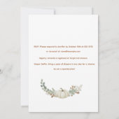 Baby Shower :A Little Pumpkin is on the Way Kaart (Achterkant)