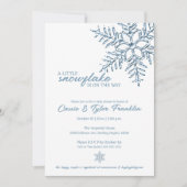 Baby shower A Little Snowflake komt eraan Kaart (Voorkant)