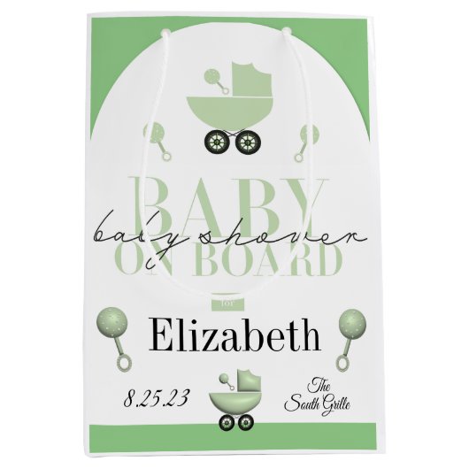 Baby shower aan boord Kaart uitnodiging Medium Cadeauzakje (Voorkant)