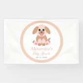 Baby shower Aangepast Neutraal Puppy Welkom Spandoek (Horizontaal)