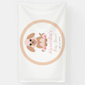 Baby shower Aangepast Neutraal Puppy Welkom Spandoek (Verticaal)