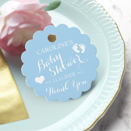 Baby shower Aangepaste blauwe Baby Bedankjes Labels