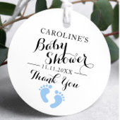 Baby shower Aangepaste blauwe Baby Bedankjes Labels