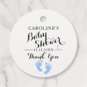 Baby shower Aangepaste blauwe Baby Bedankjes Labels (Voorkant)