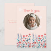 Baby shower aangepaste foto bedankkaart kaart (Voorkant / Achterkant)