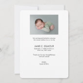 Baby shower Aangepaste foto's afhandelen Bedankkaart (Achterkant)