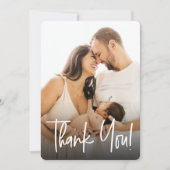 Baby shower Aangepaste foto's afhandelen Bedankkaart (Voorkant)