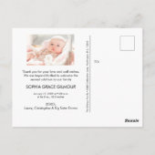 Baby shower Aangepaste foto's van modern tweede ba Briefkaart (Achterkant)