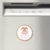 Baby shower Aangepaste Neutrale Puppy Magneet (Insitu (Vaatwasser))