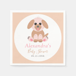 Baby shower Aangepaste Neutrale Puppy Servet
