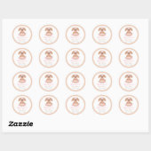 Baby shower - Aangepaste pupponneutraal Ronde Sticker (Vel)