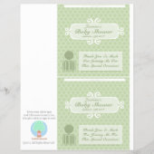 Baby shower aangepaste Snoep balkbalken groen Flyer (Voorkant)