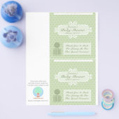 Baby shower aangepaste Snoep balkbalken groen Flyer (Enkel)