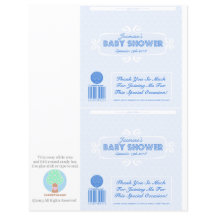 Baby shower aangepaste Snoepjes balk Blauw