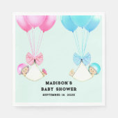 Baby shower Aangepaste tweelingen Servet (Voorkant)