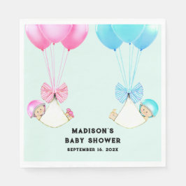 Baby shower Aangepaste tweelingen Servet