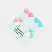 Baby shower Aangepaste tweelingen Servet (Hoek)