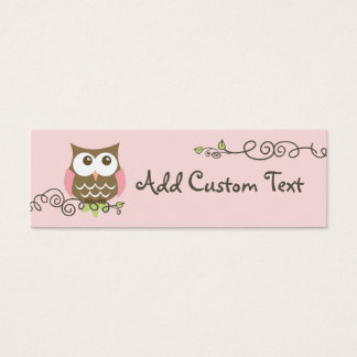 Baby shower aangepaste uil label mini visitekaartjes