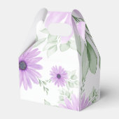 Baby shower Aangepaste Violet Waterverf Flowers Bedankdoosjes (Achterkant)
