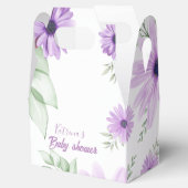 Baby shower Aangepaste Violet Waterverf Flowers Bedankdoosjes (Geopend)