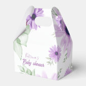 Baby shower Aangepaste Violet Waterverf Flowers Bedankdoosjes (Voorkant Zijde)