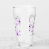 Baby shower Aangepaste Violet Waterverf Flowers Glas (Links)