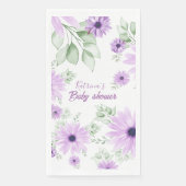 Baby shower Aangepaste Violet Waterverf Flowers Servet (Voorkant)