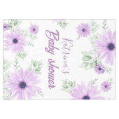 Baby shower Aangepaste Violet Waterverf Flowers Tafelkleed (Voorkant (Horizontaal))