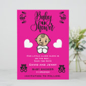 Baby Shower Aankomst Viering Save The Date (Staand voorkant)
