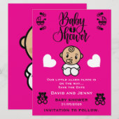 Baby Shower Aankomst Viering Save The Date (Voorkant / Achterkant)
