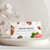 Baby shower Aardbei Luier Raffle kaart Visitekaartje