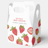 Baby shower aardbeien bedankdoosjes (Geopend)