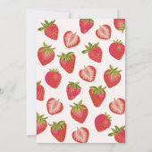 Baby shower aardbeien kaart (Achterkant)