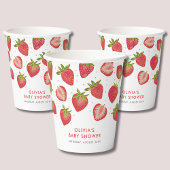 Baby shower aardbeien papieren bekers