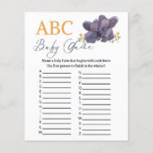 Baby shower ABC-game (Voorkant)