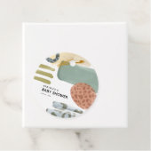 Baby shower abstracte Waterverf - Dierlijke afdruk Bedankjes Labels (In situ)