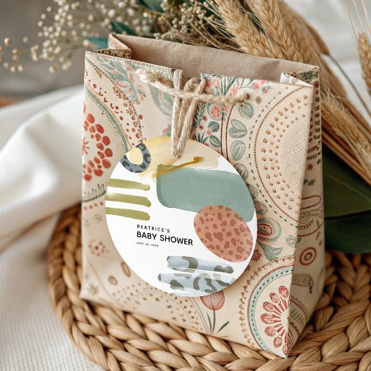 Baby shower abstracte Waterverf - Dierlijke afdruk Bedankjes Labels