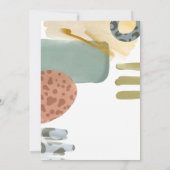 Baby shower abstracte Waterverf - Dierlijke afdruk Kaart (Achterkant)