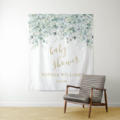 Baby Shower Achtergrond - Eucalyptus Bladeren Wandkleed (In situ)