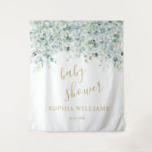 Baby Shower Achtergrond - Eucalyptus Bladeren Wandkleed (Voorkant)