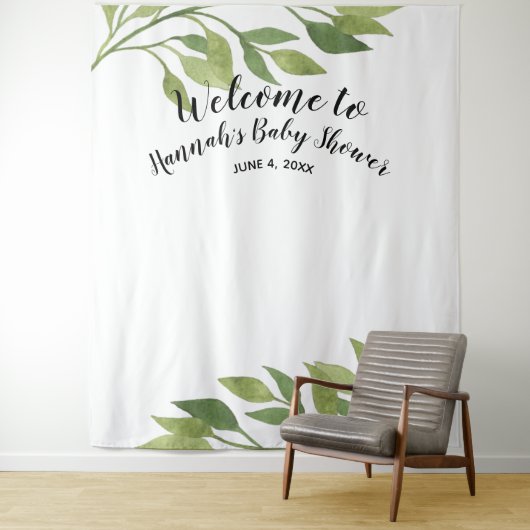 Baby shower achtergrond, foto prop, aangepaste bot wandkleed (In situ)