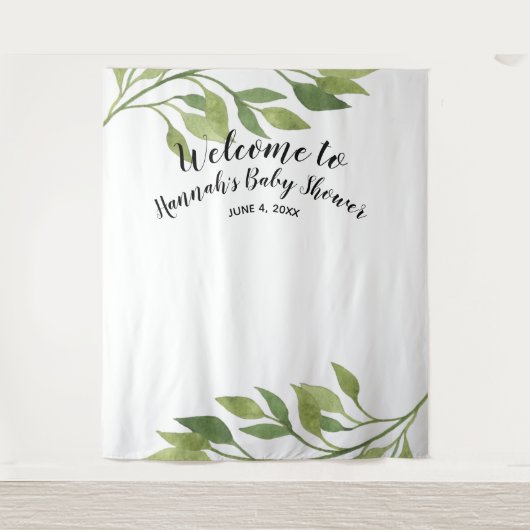 Baby shower achtergrond, foto prop, aangepaste bot wandkleed (Voorkant)