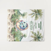 Baby shower Achtergrond Uitkomen Binnenkort Dino D Wandkleed (Voorkant (horizontaal))