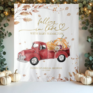 Baby Shower Achtergrond Vallend in Liefde Wandkleed