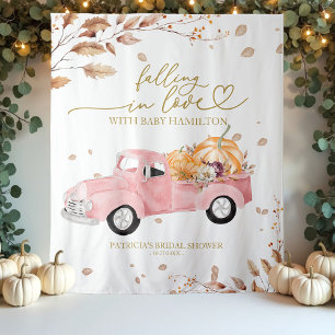 Baby Shower Achtergrond Vallend in Liefde Wandkleed