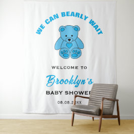 Baby shower Achtergrond We kunnen nauwelijks wacht Wandkleed