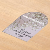 Baby shower acryl uitnodigingen (Laagn)