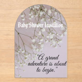 Baby shower acryl uitnodigingen (Voorkant)